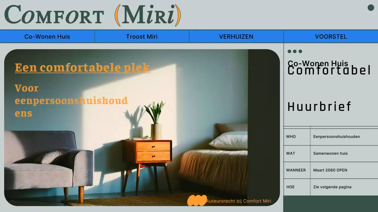 Voorstel voor een huis voor samenwonen met afgezwakte groene foto's en lijnen