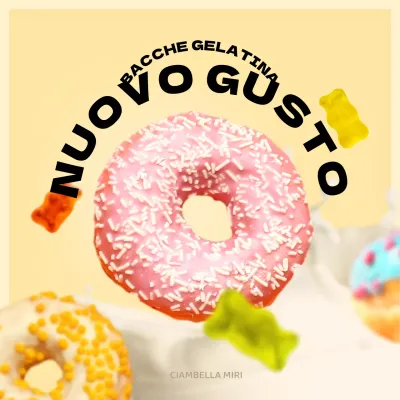 Nuove ciambelle gialle e rosa nel menu