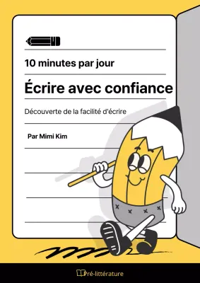 Informations sur l'écriture pour le concept de caractère du crayon jaune et noir