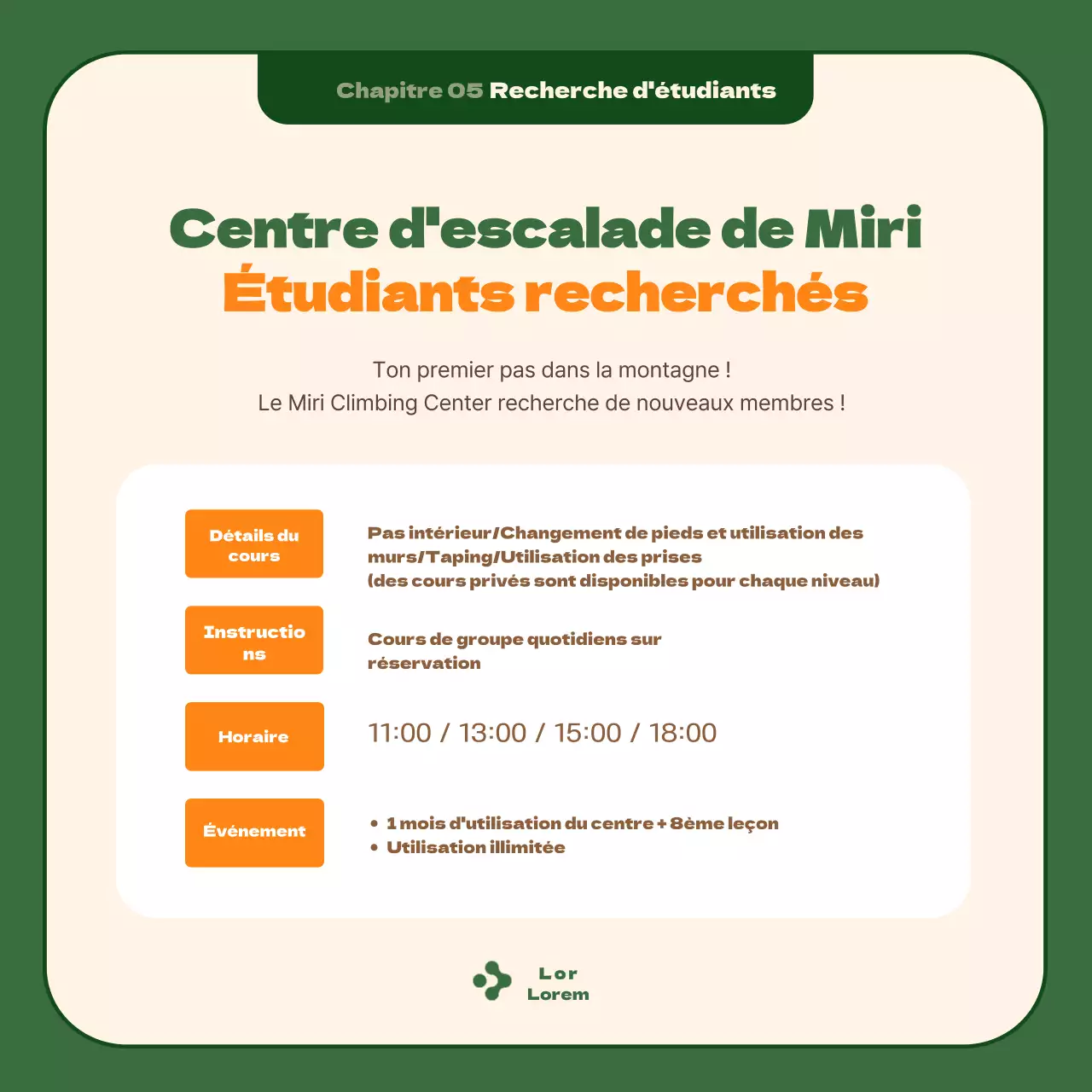 Le meilleur passe-temps d'escalade du 21e siècle, encadré dans un fond vert foncé apaisant