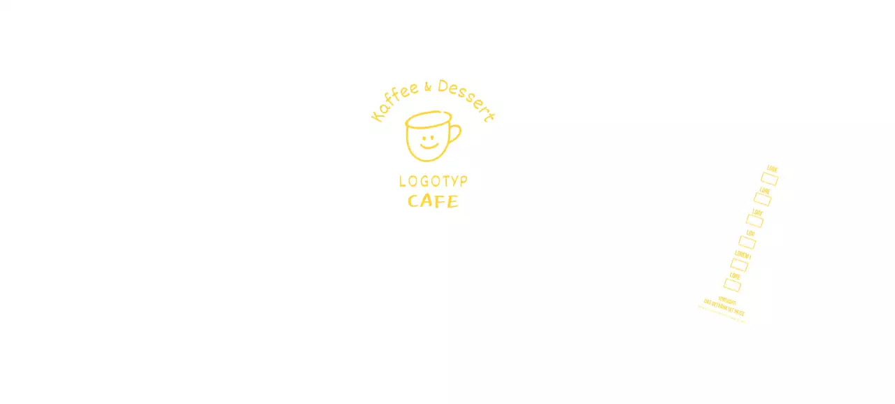 Weiß-gelbe handgezeichnete Illustration