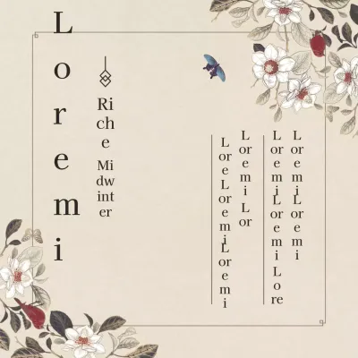 Un simple message de remerciement Obon avec un concept beige orientalisé