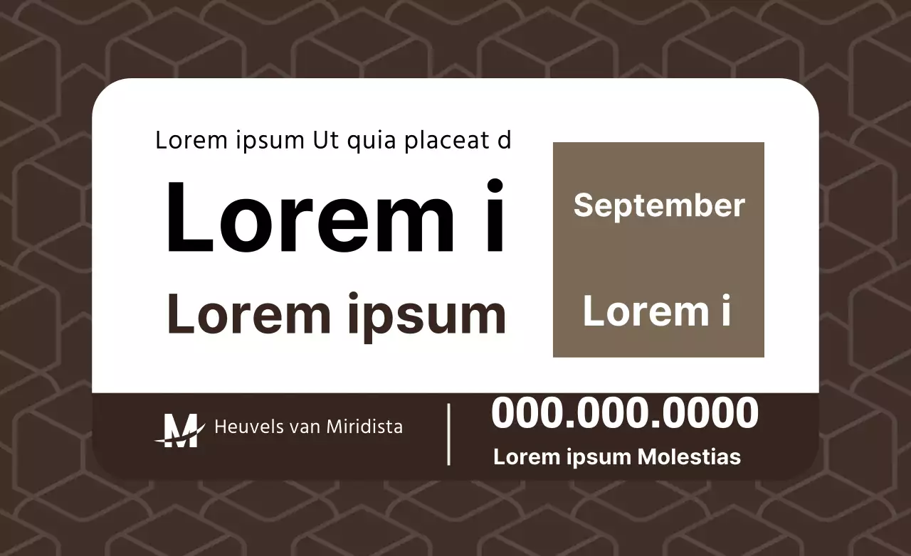 Bruine kleurrijke patroon eigendom verkoopbevordering