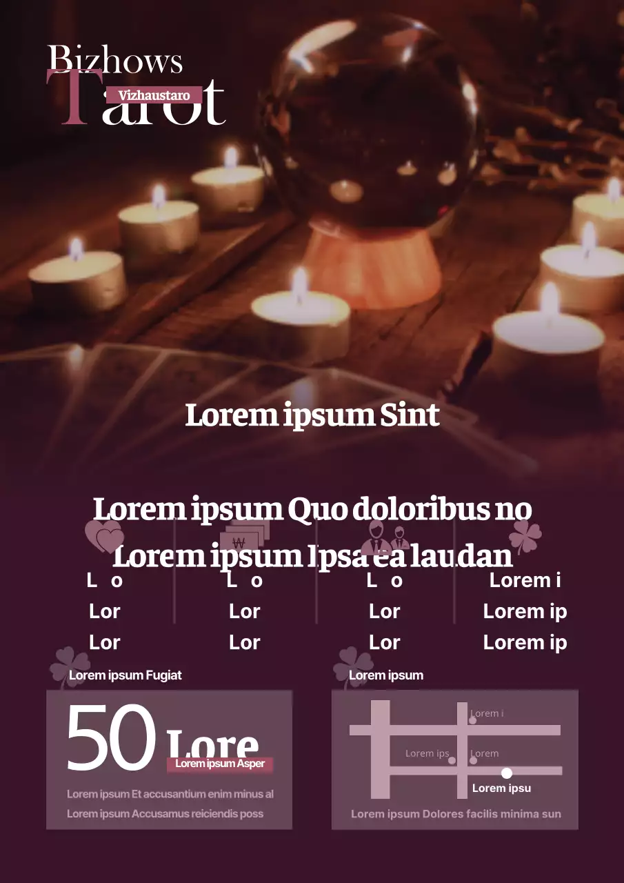 Promociona tu tienda de tarot con místicas fotos moradas