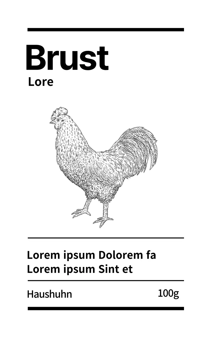 Weiß illustrierte saubere Lebensmitteletiketten