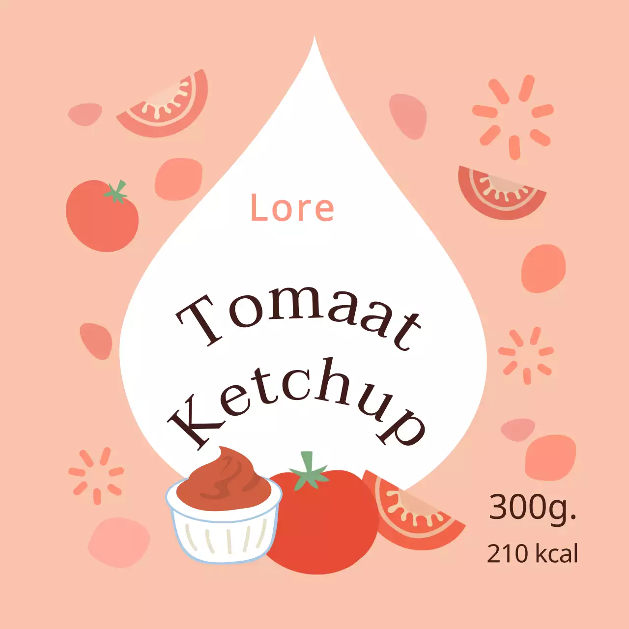 Ketchup voor een leuke roze dipsaus