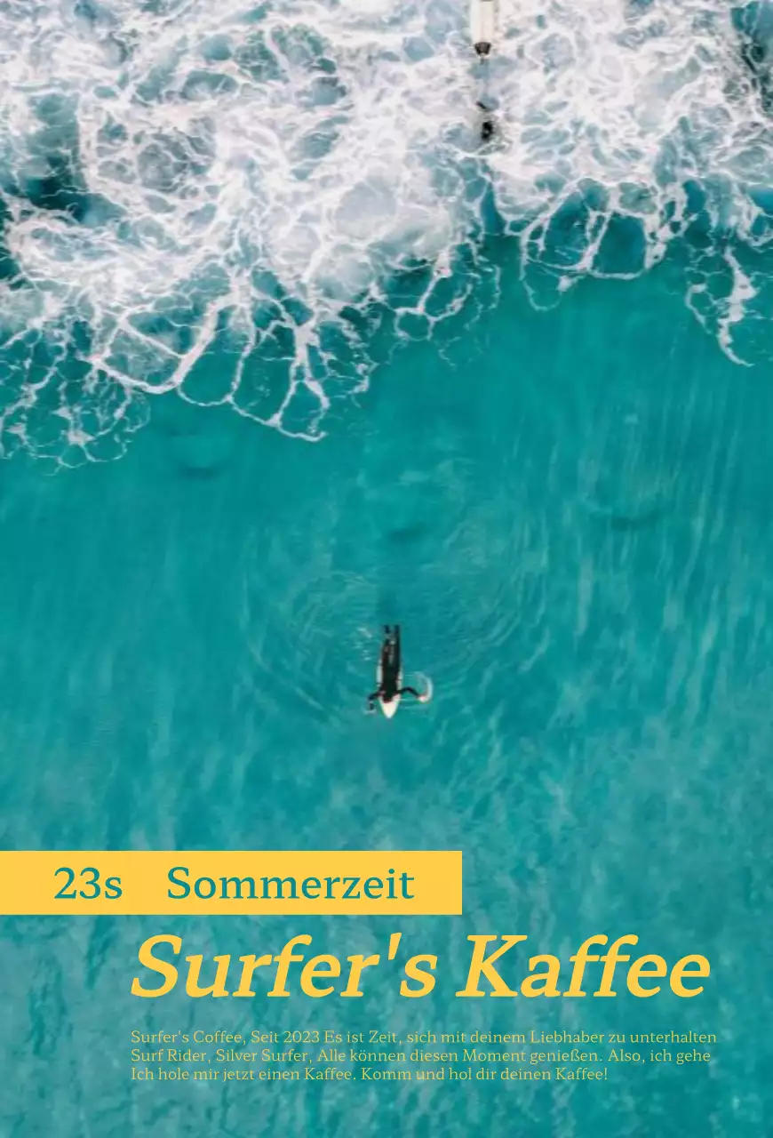 Werben Sie für Ihr Sommer-Café für Meeresfotografie