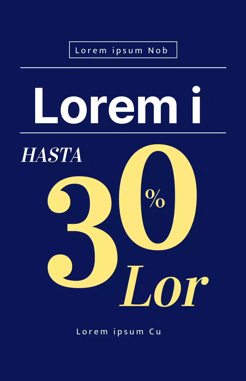 Bandera para escaparate de rebajas de verano con fuente amarilla sobre fondo azul marino