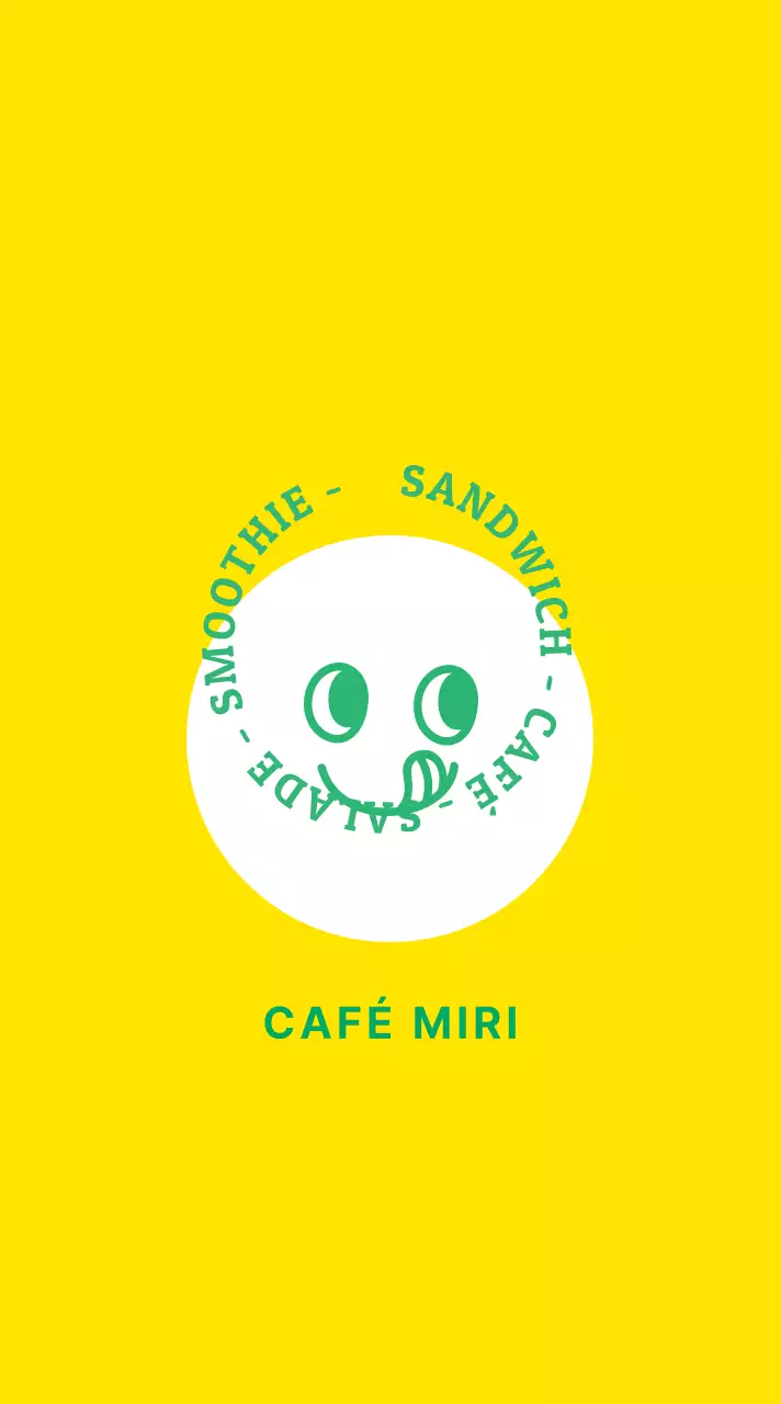 Faites la promotion de votre café avec un logo simple, stylisé, jaune et vert.