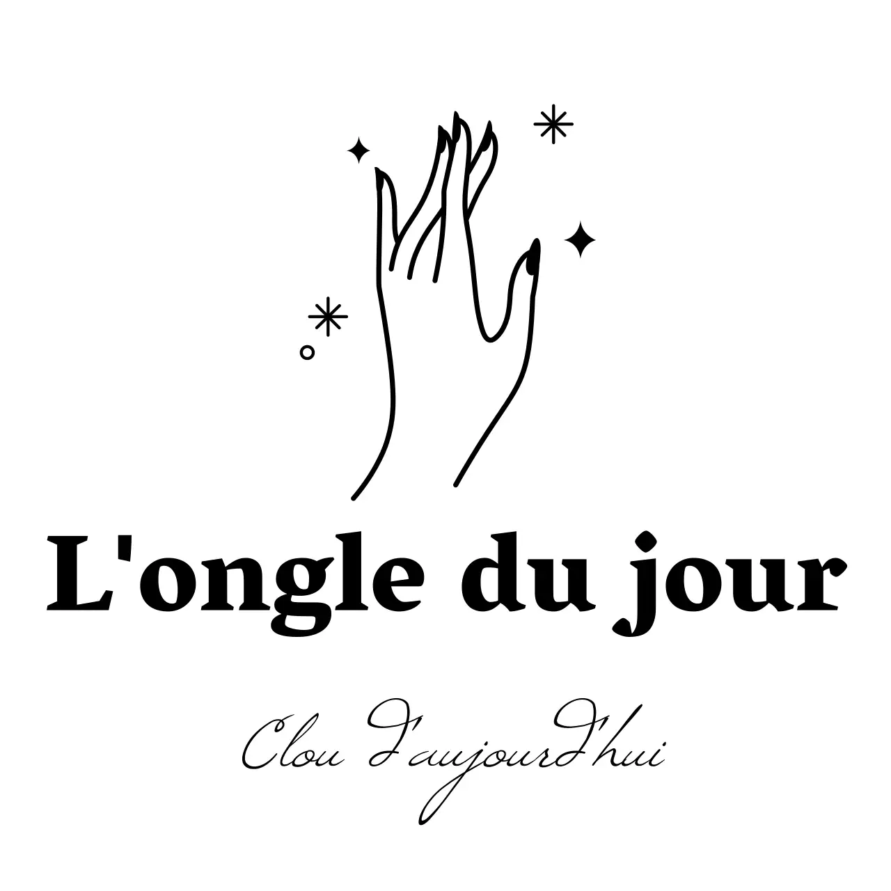 Logo d'un salon de beauté avec une illustration simple d'ongles