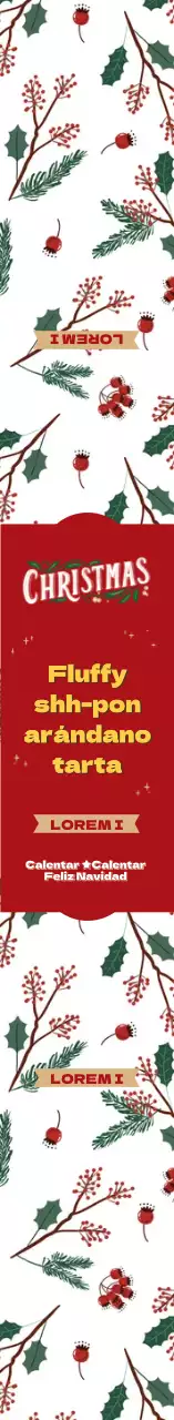 Tarta de Navidad con motivos ilustrados en blanco y rojo