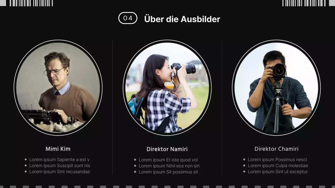 Filmkonzept in Schwarz-Weiß zur Bewerbung der Filmakademie