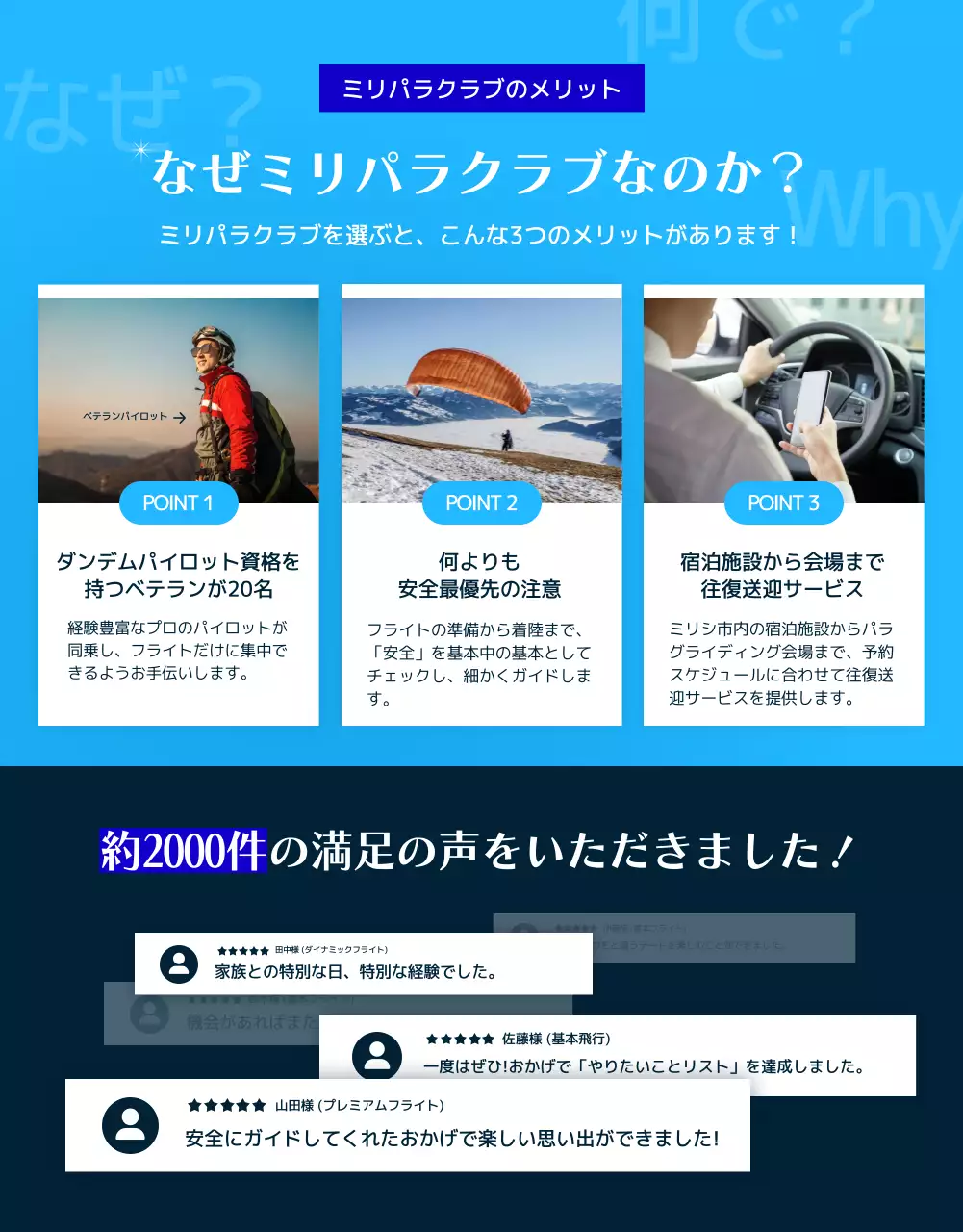 緑青のシンプルなパラグライダー詳細ページ