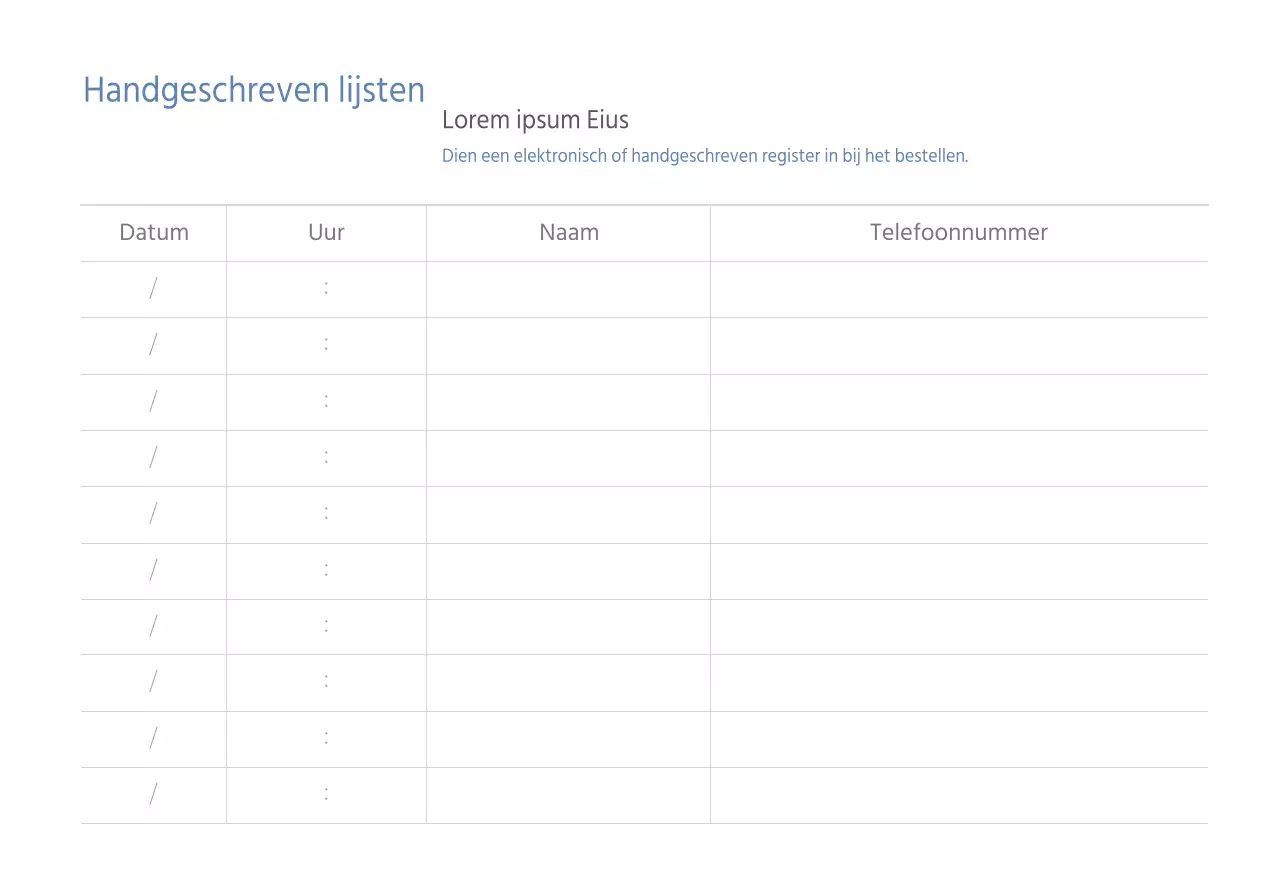 Corona handgeschreven rooster