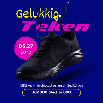 Nette Lucky Draw instructies op een blauwe achtergrond