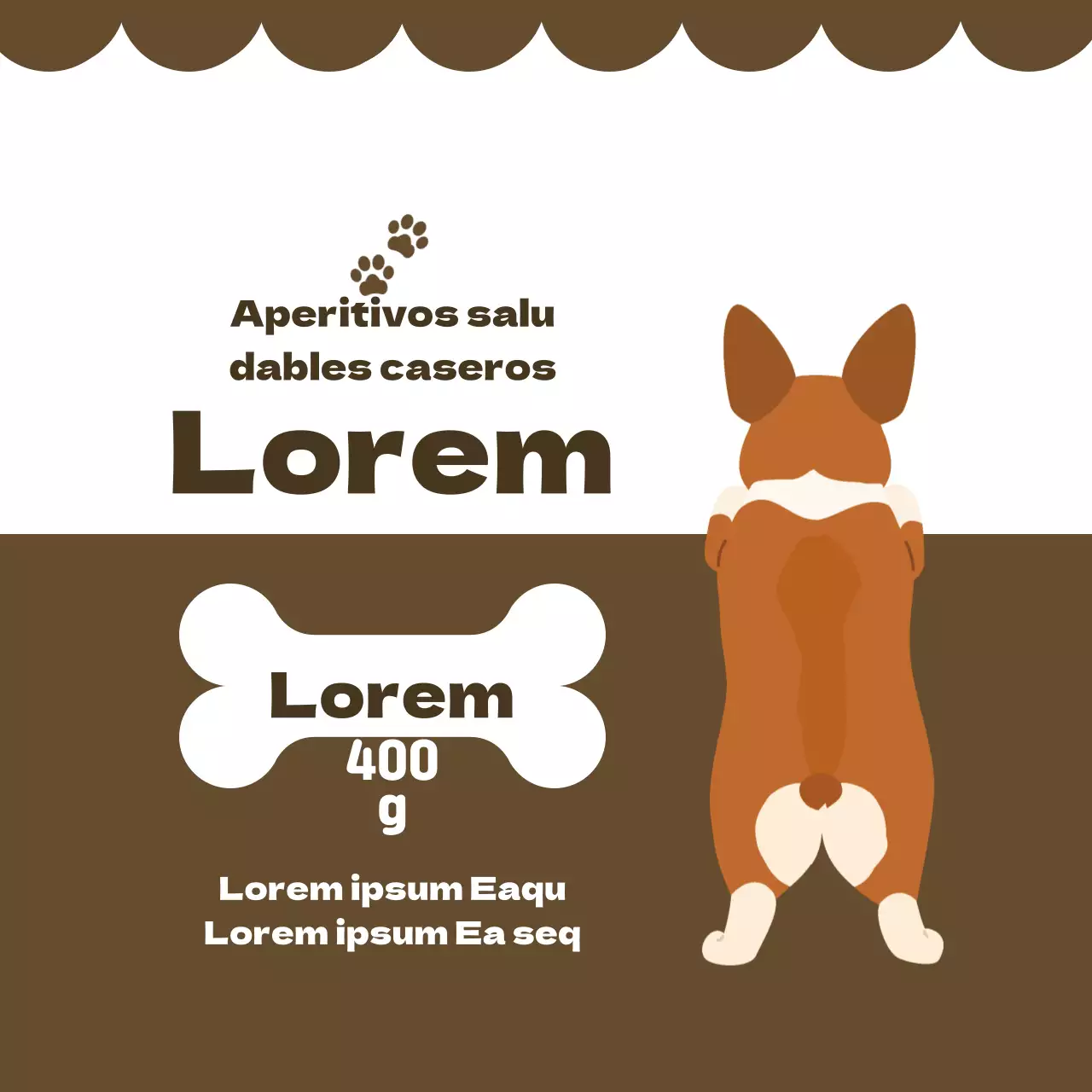 Etiquetas para dulces caseros ilustradas en marrón