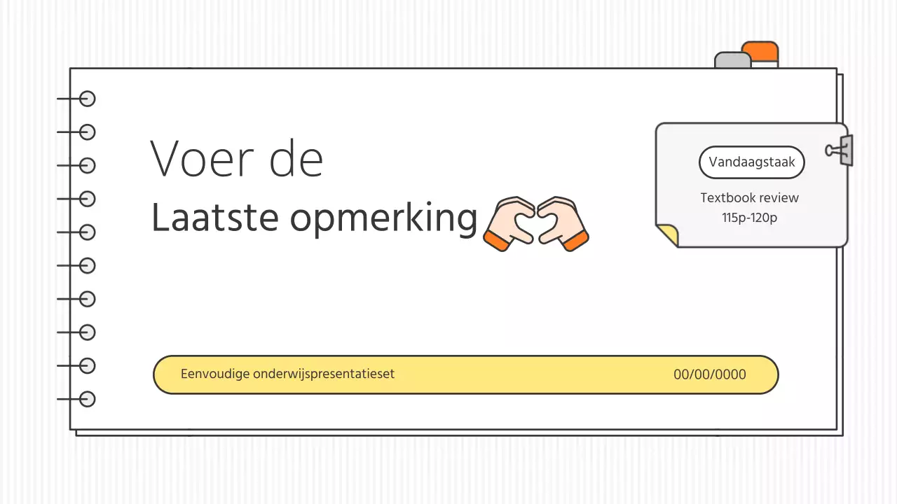 Strak conceptueel educatief presentatiepakket in wit en accentkleuren