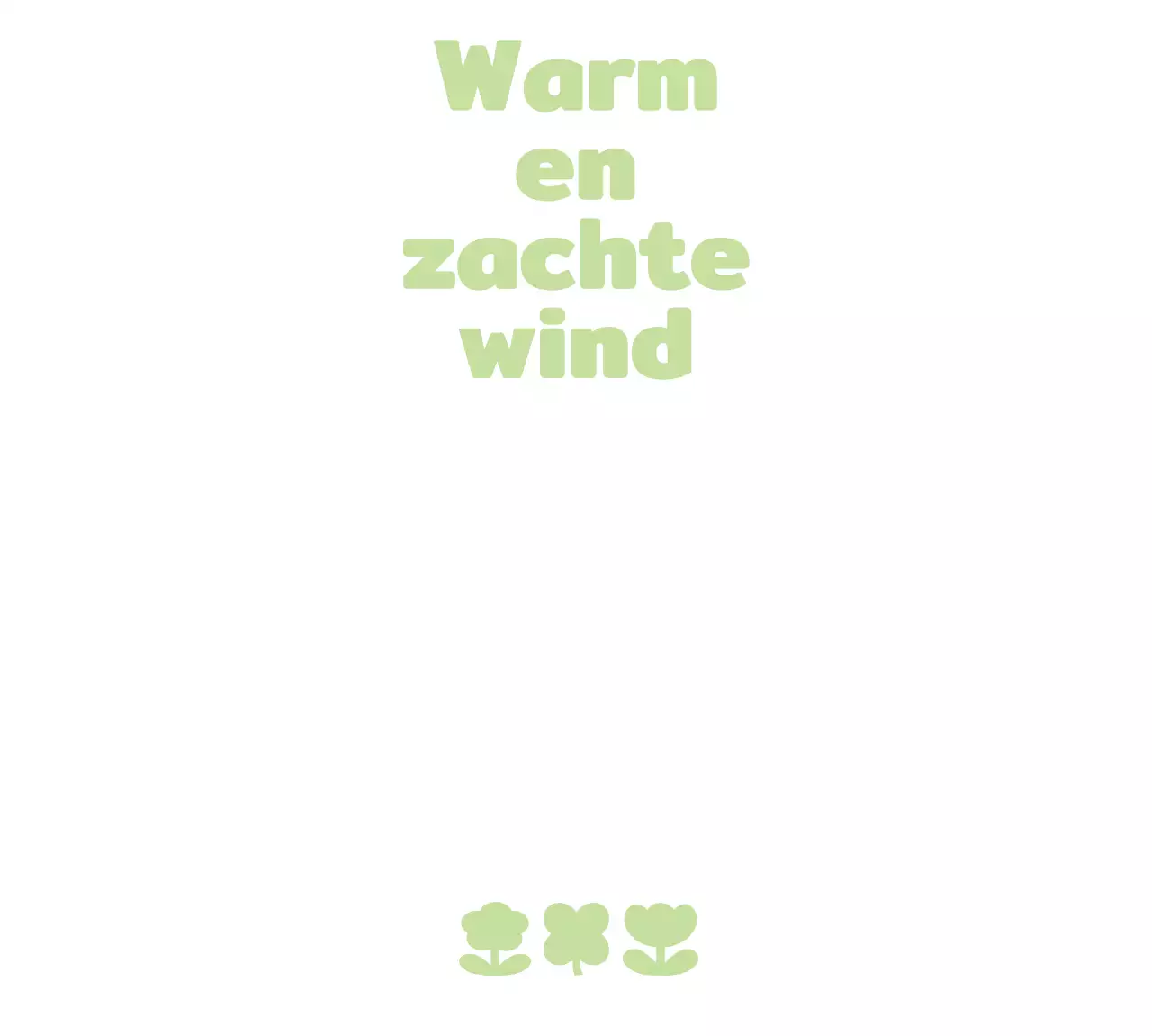 Merchandise met eenvoudige, schattige illustraties van konijntjes en bloemen in lichtgroen.