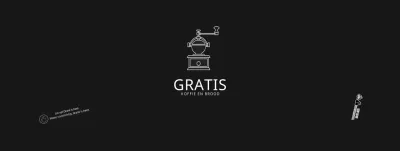 Zwarte eenvoudige Cafelogo bekerhouder