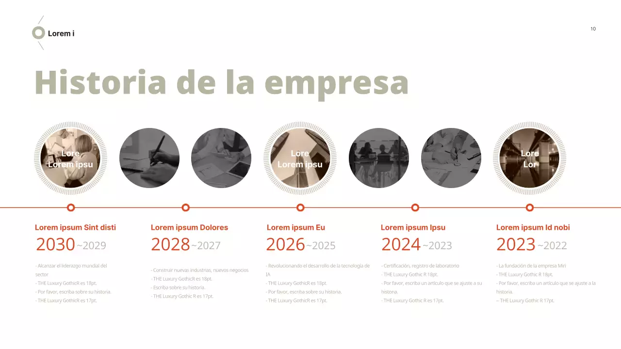 Propuesta de negocio con un toque marrón-rojizo