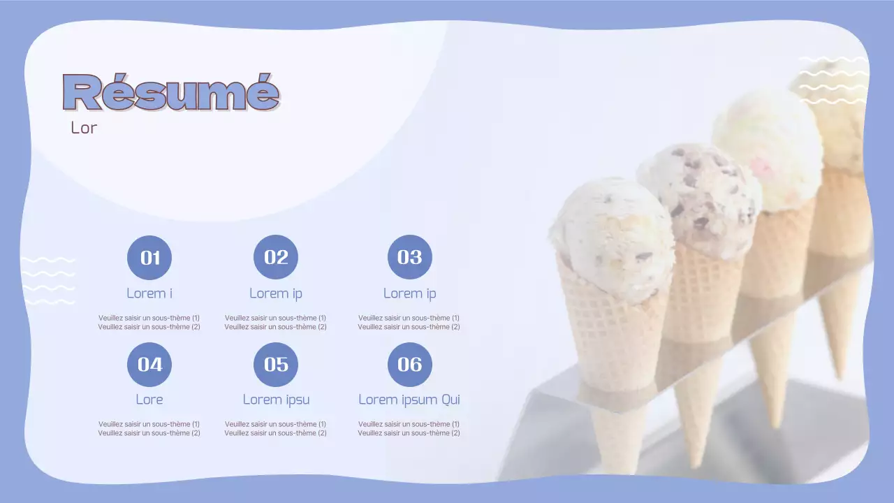 Analyse de la tendance pour les gelatos de couleur pastel Enquêtes auprès des consommateurs