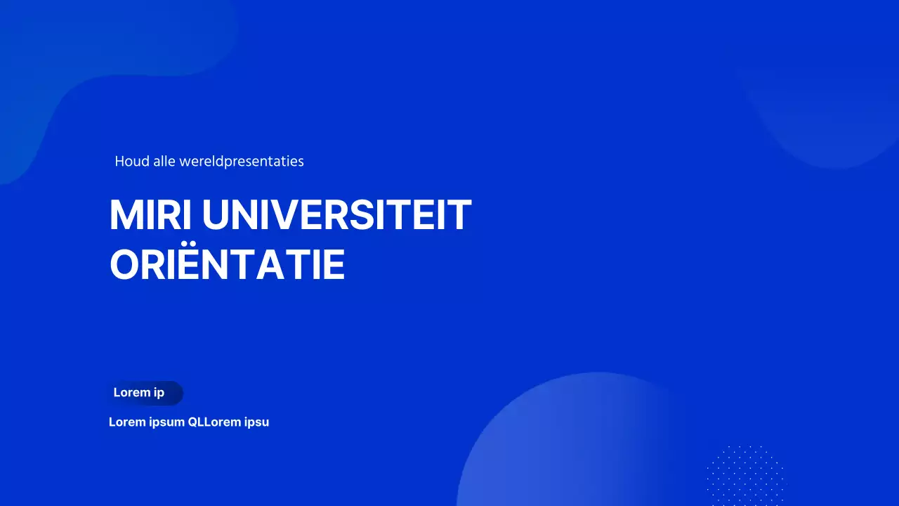 Bluetone oriëntatiesjabloon