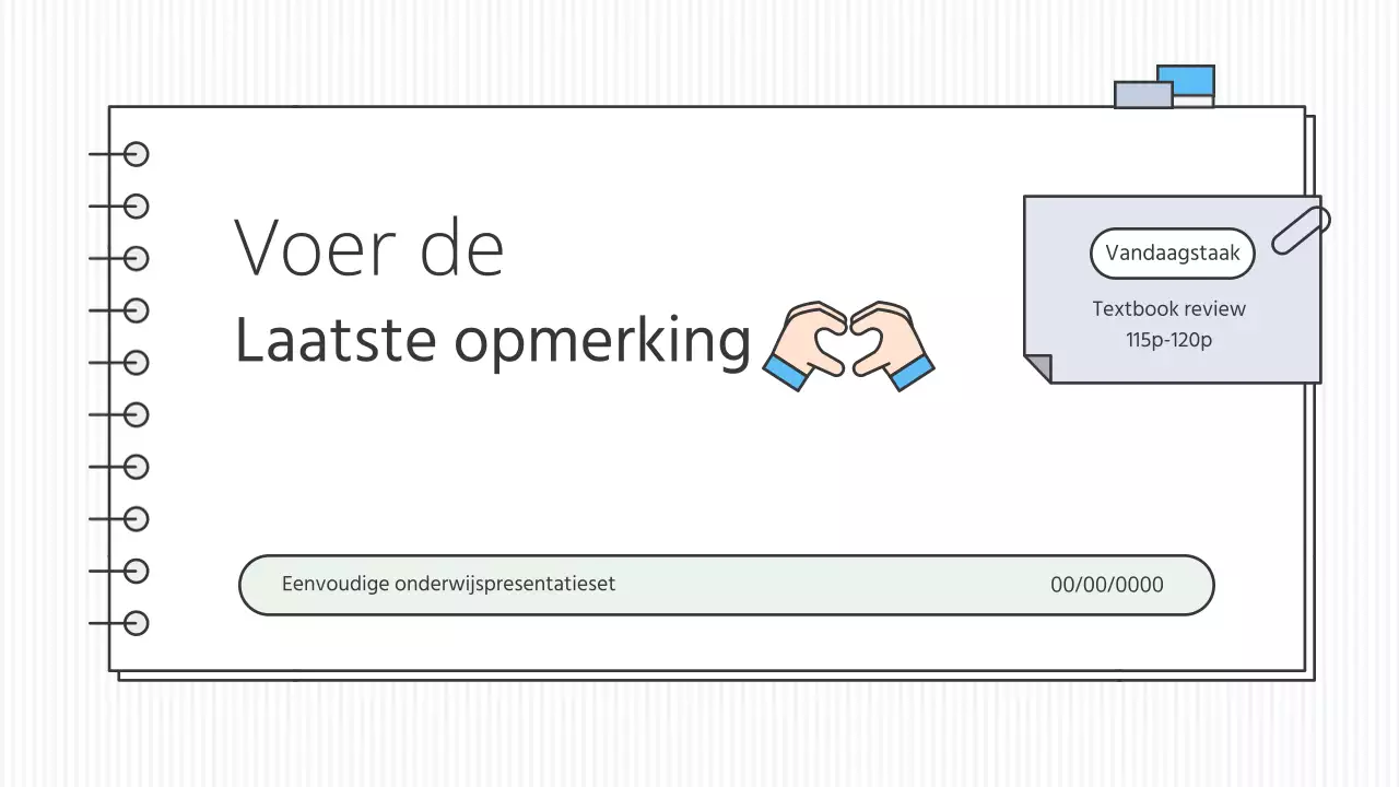 Strak conceptueel educatief presentatiepakket in wit en accentkleuren