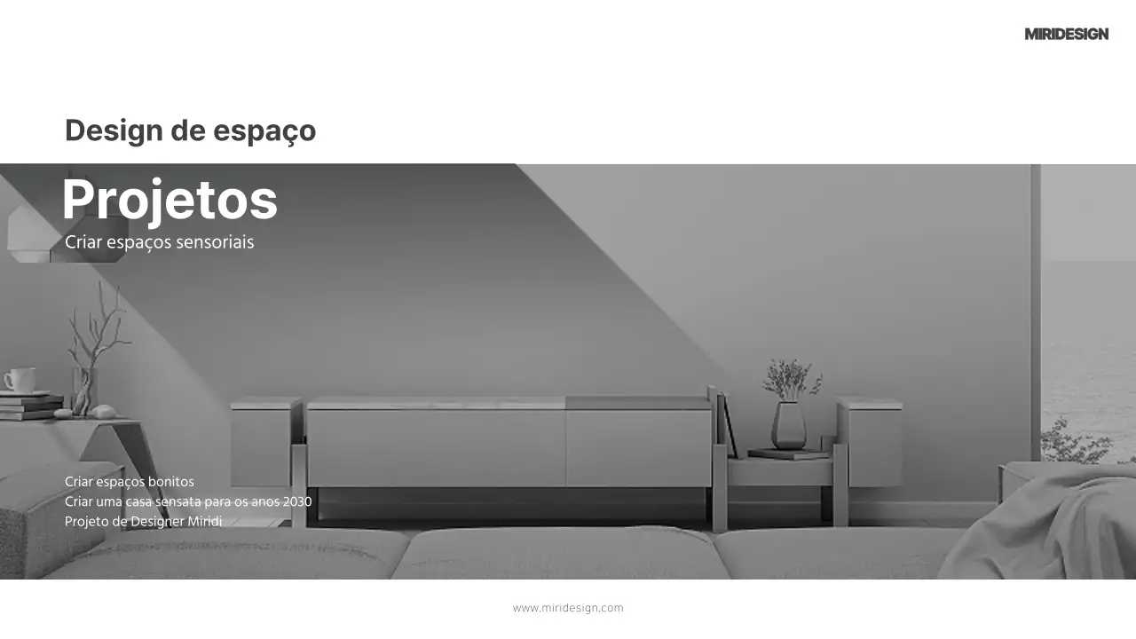 Modelo de design de espaço branco e cinzento