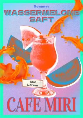 Bewerben Sie Ihr neues Sommersaftmenü mit einem Pop-Art-Konzept