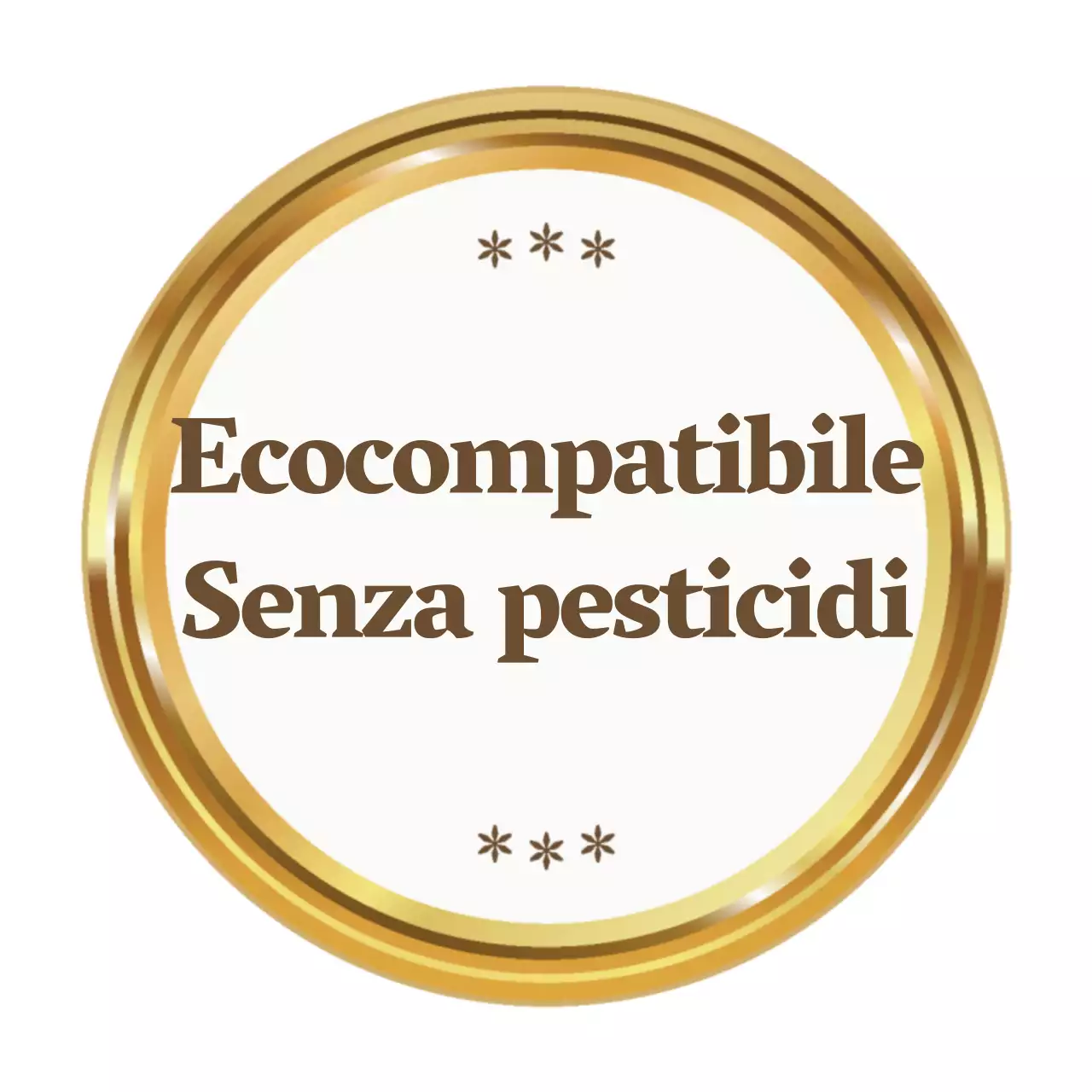 Semplice promozione ecologica con testo e cornici illustrative in oro e marrone