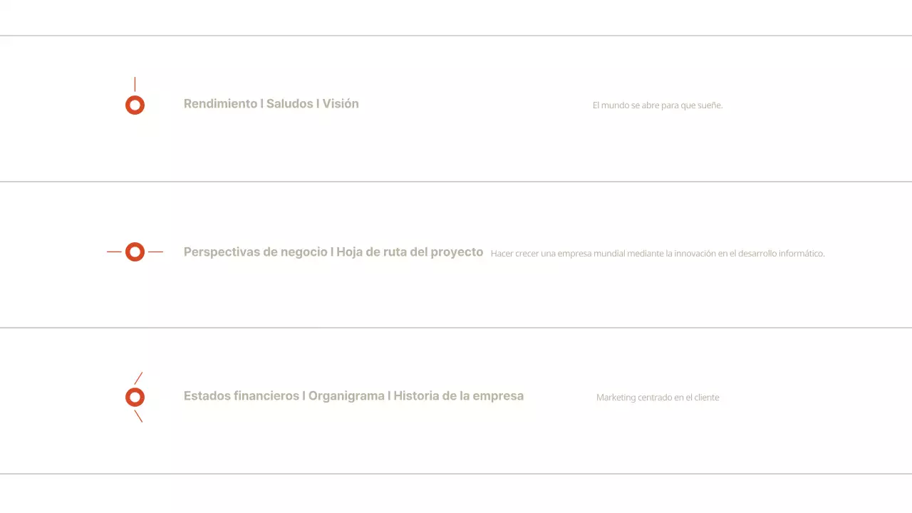 Propuesta de negocio con un toque marrón-rojizo