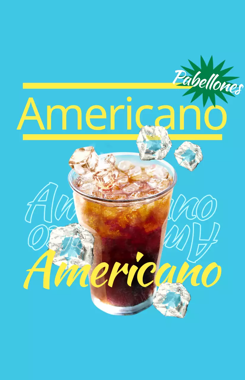 Promocione el menú de su cafetería con coloridas imágenes ilustradas de bebidas y texto