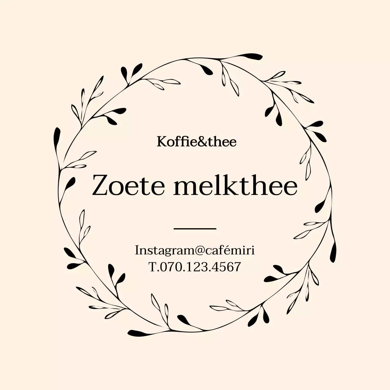 Beige eenvoudige illustratie café