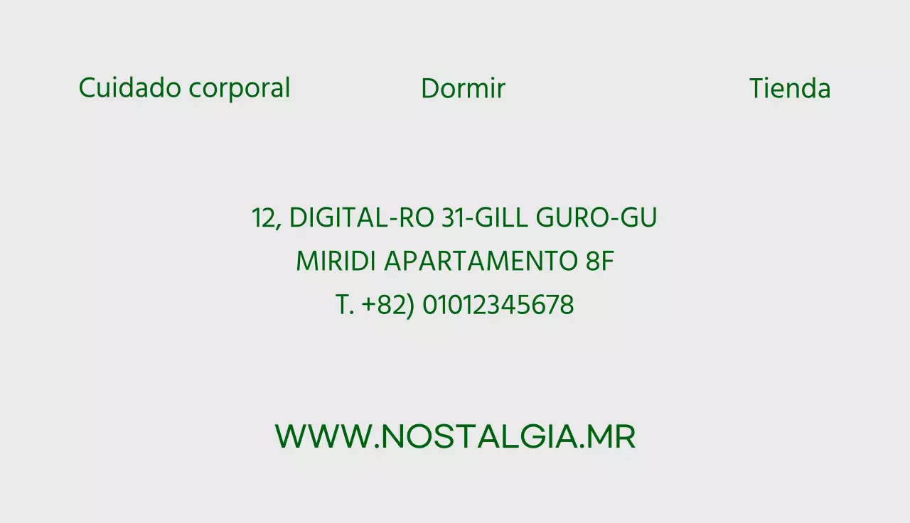 Una elegante tarjeta de visita con detalles en gris y verde