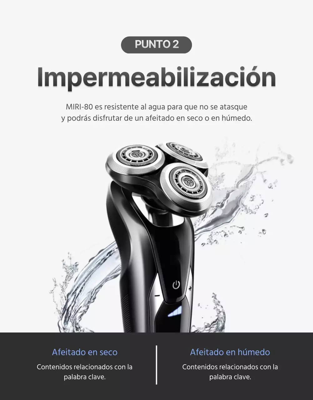 Promocionar la electrónica con un concepto sencillo en negro y plata