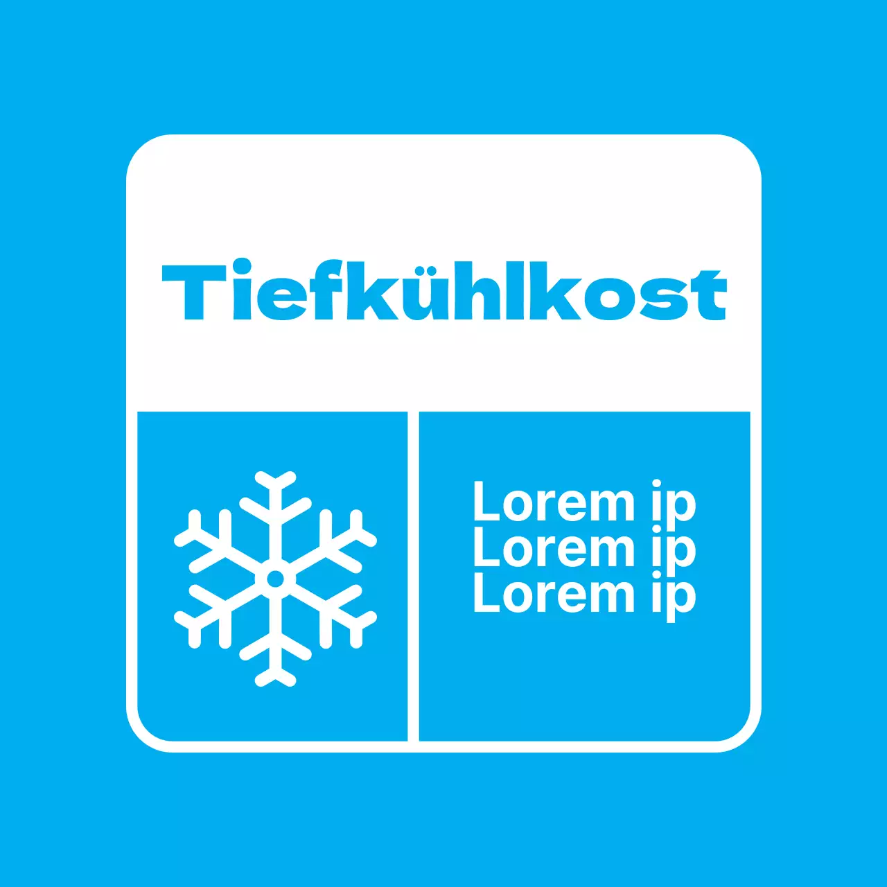 Aufkleber für Tiefkühlkost