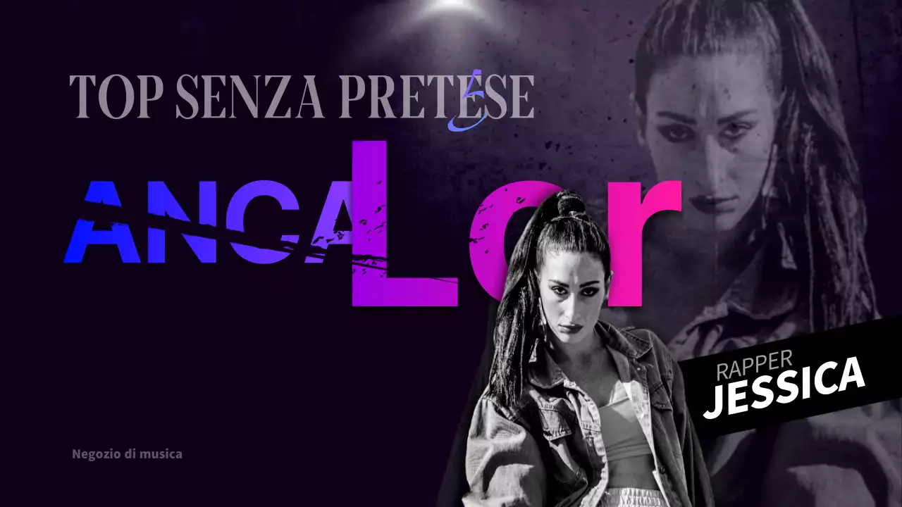 Copertina musicale in blu e viola