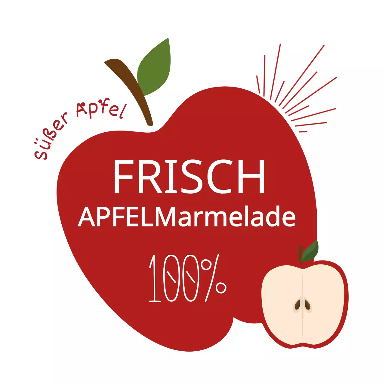 Etiketten für Apfelmarmelade