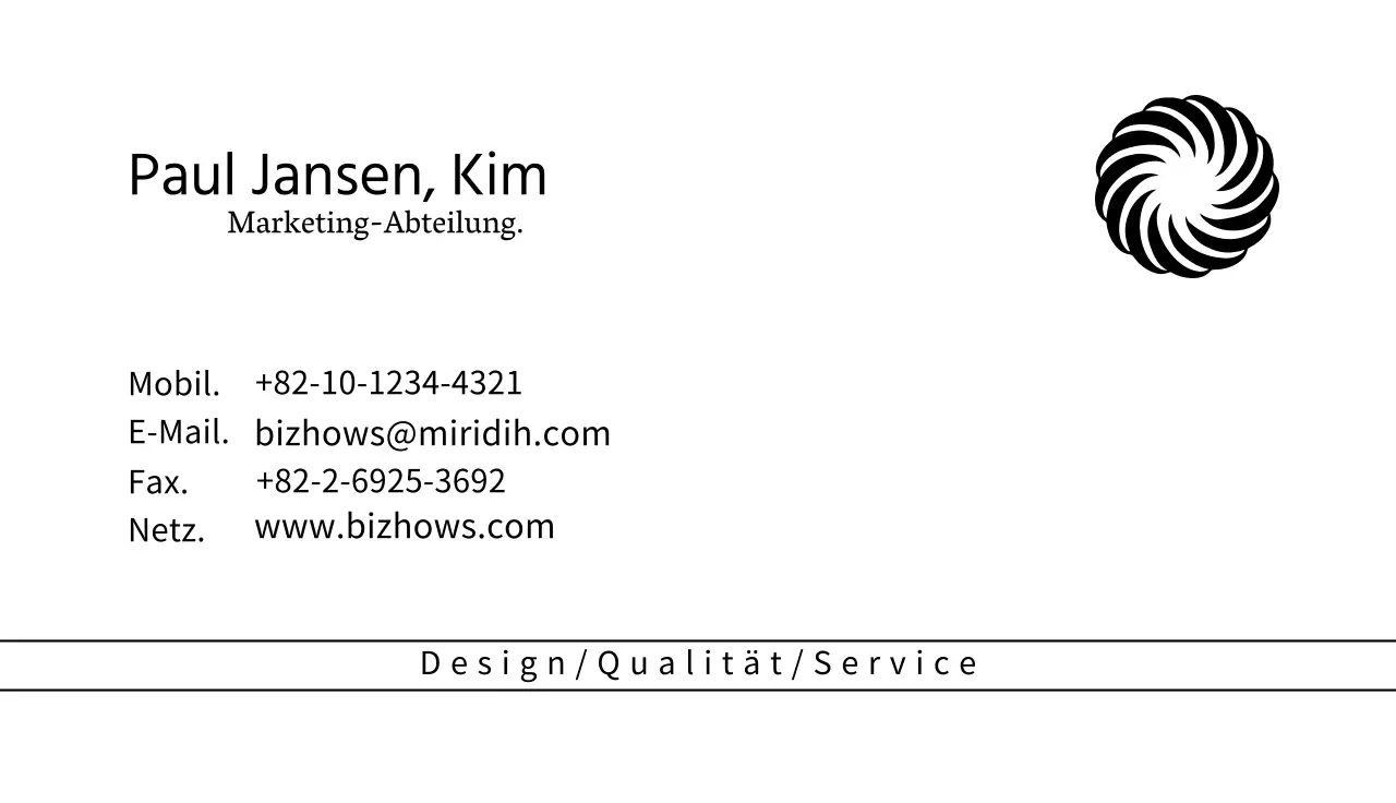 Visitenkarten für Unternehmen