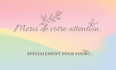 Merci de votre attention