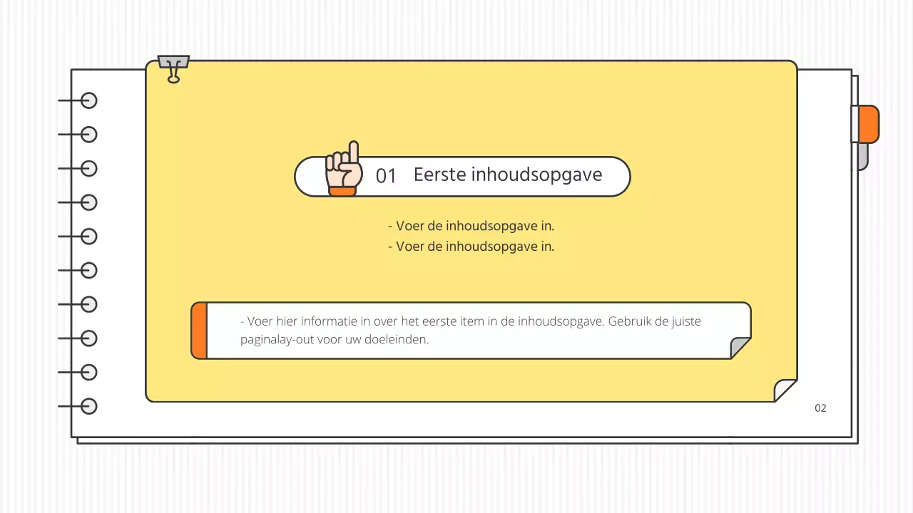 Strak conceptueel educatief presentatiepakket in wit en accentkleuren