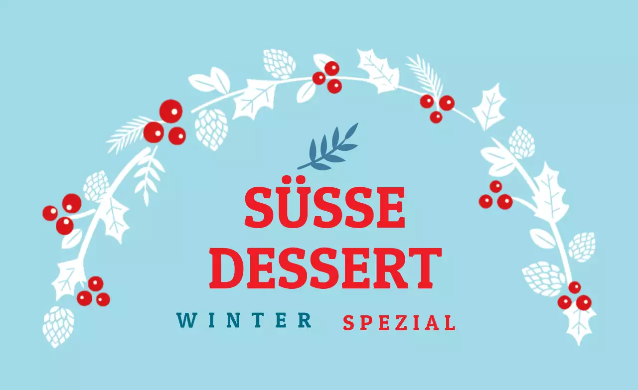 Himmelsrot Illustration Weihnachten Dessert Verpackung Etikett