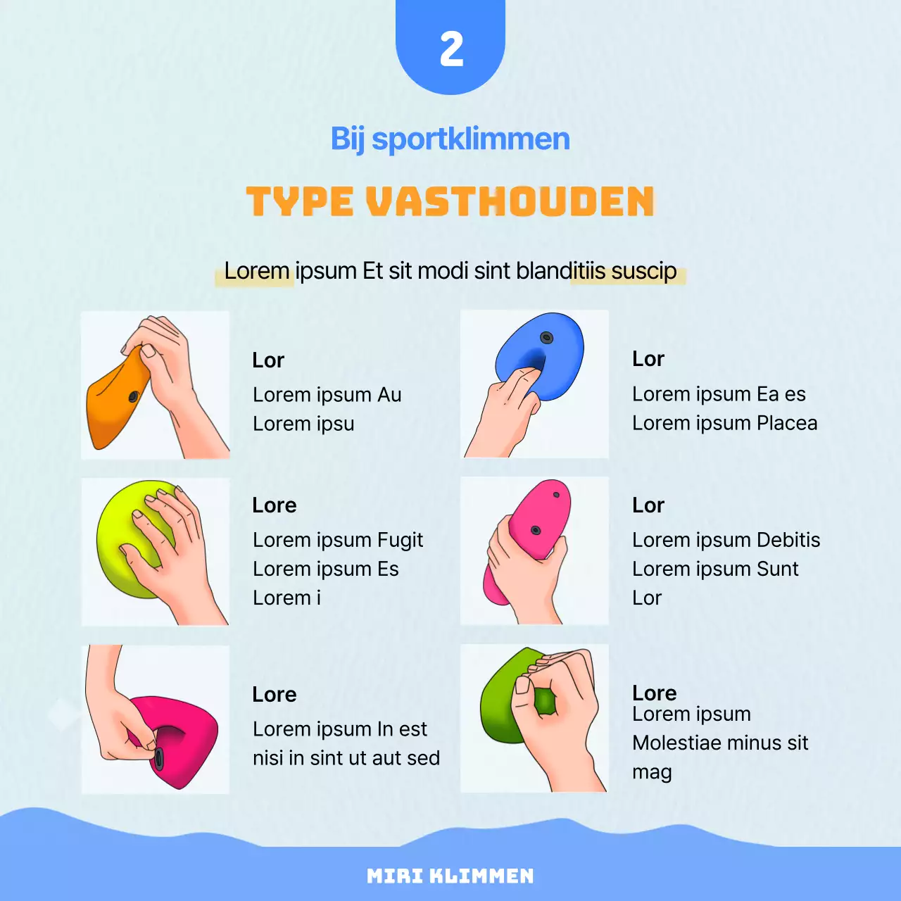 Cool en dynamisch sportklimkaart in oranje met blauwe achtergrondNieuws