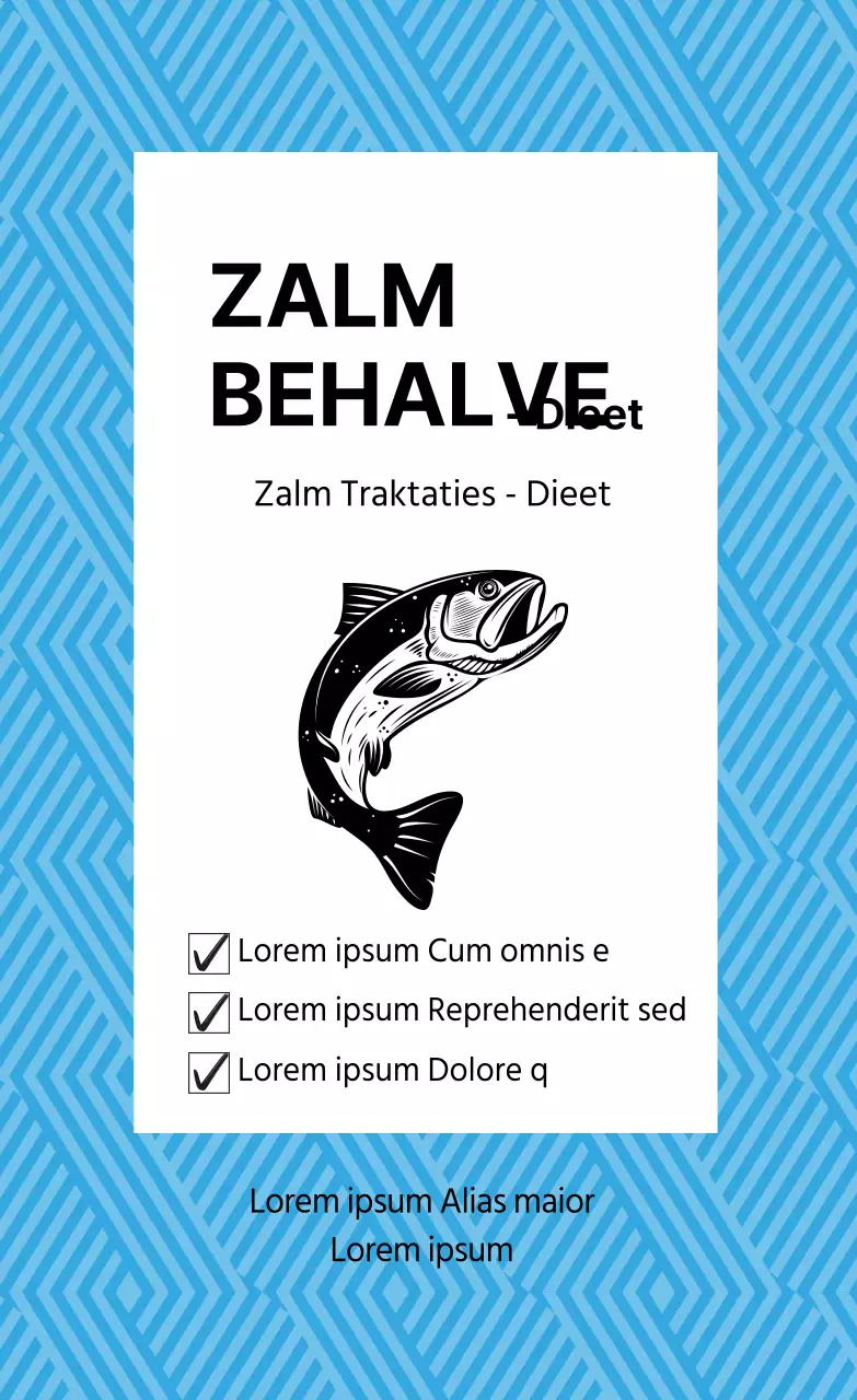 Blauw Geïllustreerd Patroon Huisdier Traktatie Etiket