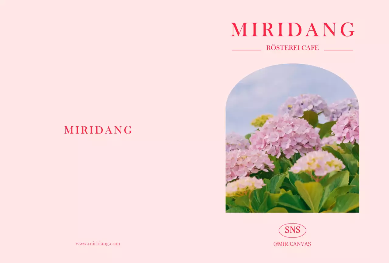 Werbung für ein Café mit einem emotionalen Foto in Rosa