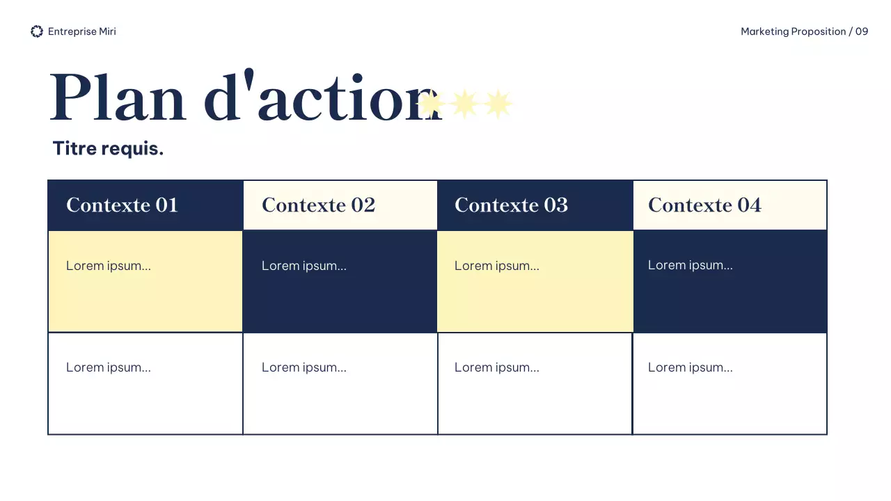 document de proposition de marketing moderne de la marine