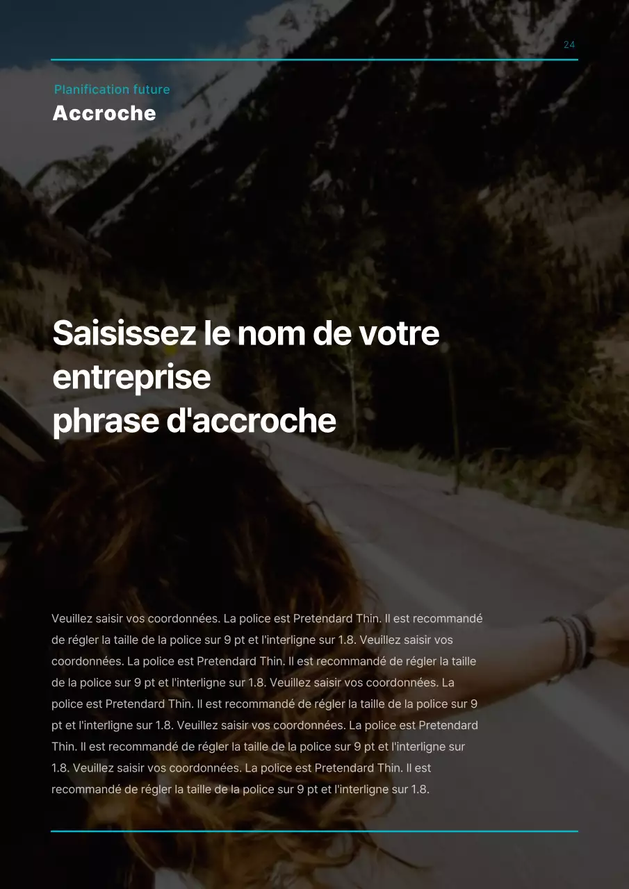 Plan d'affaires simple en bleu clair et noir