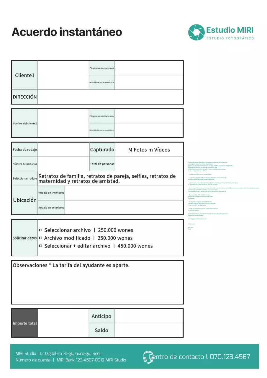 Acuerdo instantáneo en verde