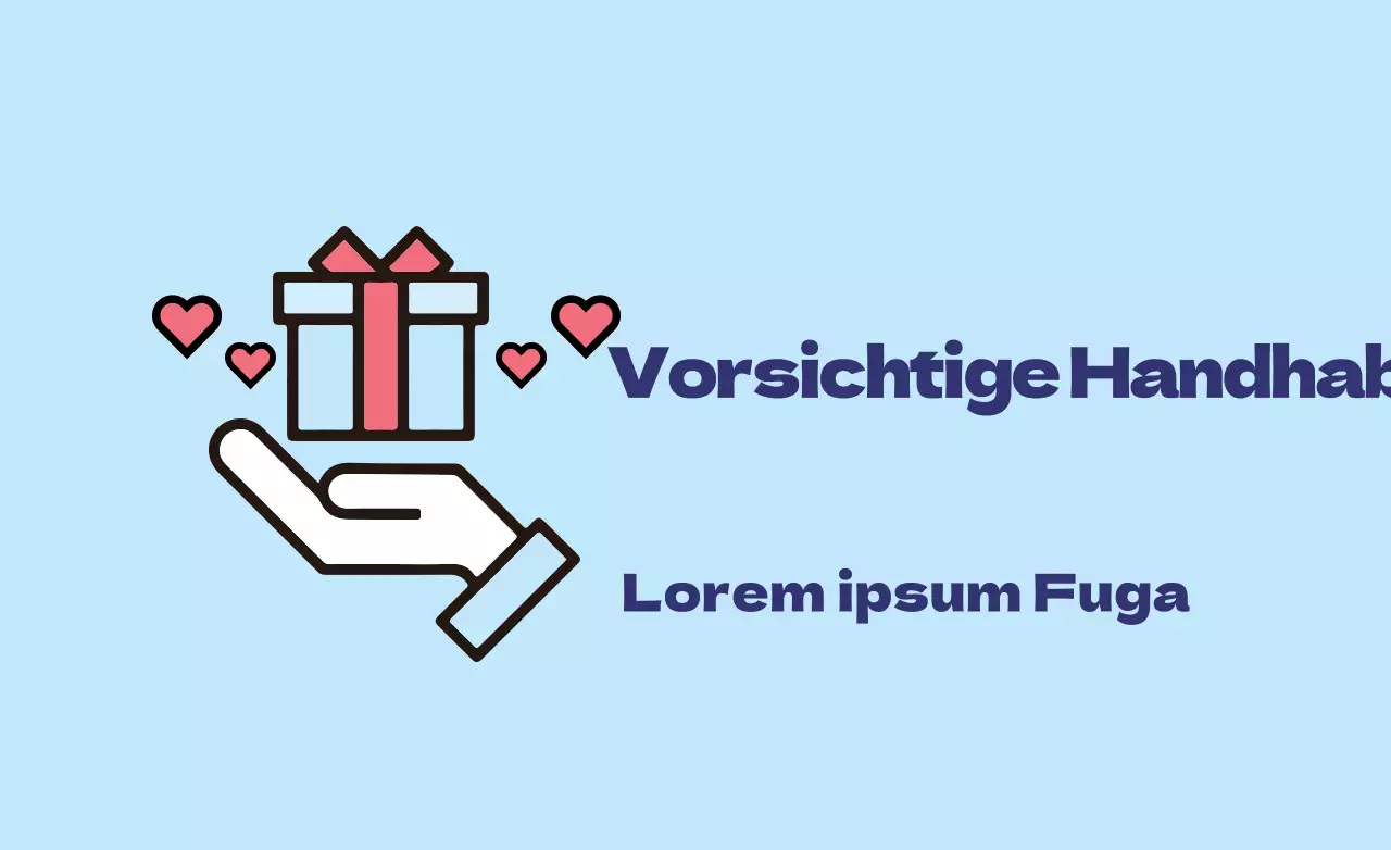 Vorsichtige Handhabung