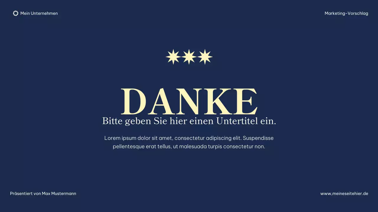 navy modern marketing proposal document